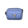 Coccinelle Blue Leather Handbag In Gnawed Blue