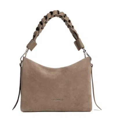 Coccinelle Boheme Bimaterial Small Tote Bag In Purple