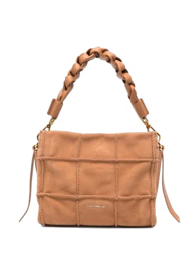 Coccinelle Boheme Check Tote Bag In Pink