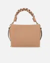 Coccinelle Boheme Coffee Milk Leather Bag In Brown