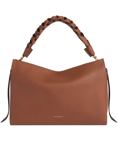 Coccinelle Borsa A Spalla In Pelle Double Boheme Medium In Brown