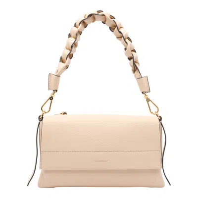 Coccinelle Boheme Grana Double Shoulder Bag In Sand