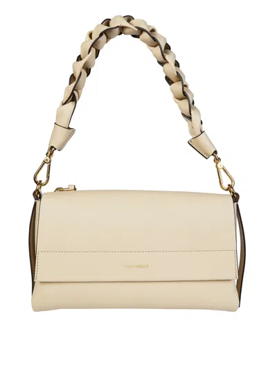 Coccinelle Boheme Grana Double Small Shoulder Bag In Neutral