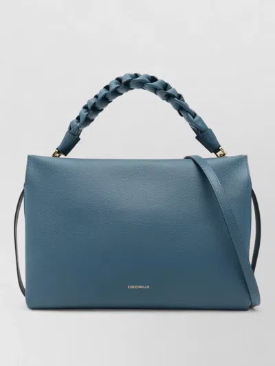 Coccinelle Boheme Grana Shoulder Bag Adjustable Strap In Blue