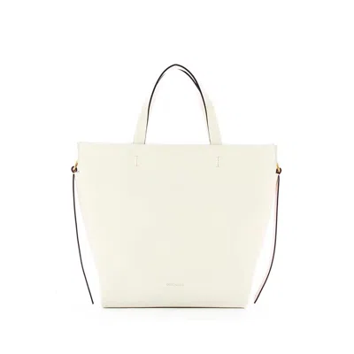 Coccinelle Boheme Leather Bag In White
