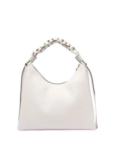 Coccinelle Medium Boheme Shoulder Bag In White