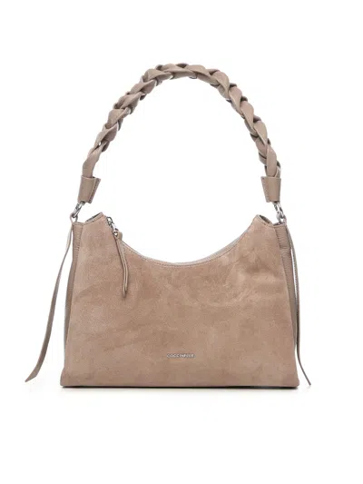 Coccinelle Boheme Small Shoulder Bag In Brown
