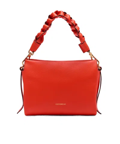 Coccinelle Boheme Small Shoulder Bag In Red