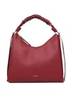 Coccinelle Bohemian Braided Handle Tote Bag In Red
