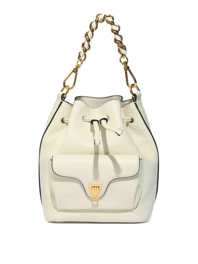 Coccinelle Beat Generation Small Bag In Pearl Leather In Multi