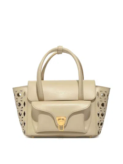 Coccinelle Beat Double Monogram Small Bag In Neutral