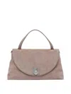 Coccinelle Beige Nikla Suede Handbag In Sand
