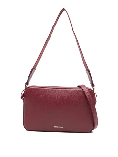 Coccinelle Mini Bag Grained Leather In Sand