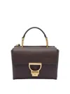 Coccinelle Small Arlettis Double-compartment Top-handle Bag In Brown