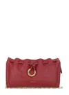 Coccinelle 'isabela' Crossbody Bag In Red Leather In Burgundy