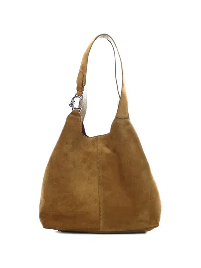COCCINELLE Green suede bucket bag COCCINELLE