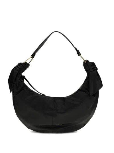 Coccinelle Borsa A Spalla A Semiluna Nera Con Nodi  In Black