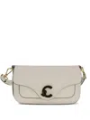 Coccinelle Shoulder Bag Structured Design Detachable Strap In White