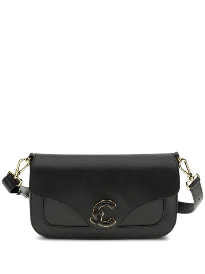 Coccinelle Borsa A Tracolla Nera Con Logo  In Black