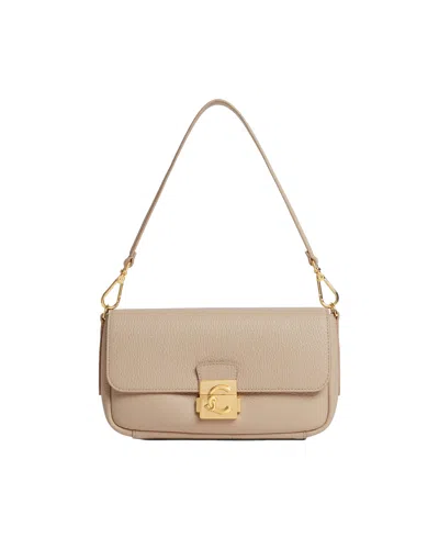 Coccinelle Borsa C-me Lock Medium Sandshell In Neutral