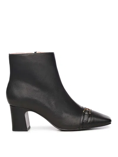 Coccinelle Nadja Leather Ankle Boots In Black