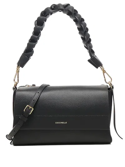 Coccinelle Boheme Leather Bag In Black