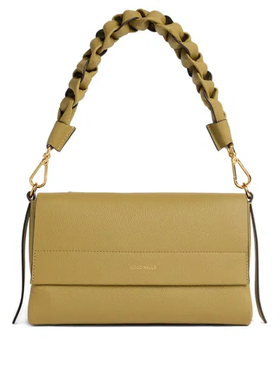 Coccinelle Braided-handle Shoulder Bag In Green