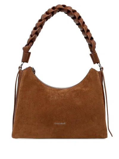 Coccinelle Braided Handle Tote Bag In Brown