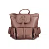 Coccinelle Brown Leather Backpack