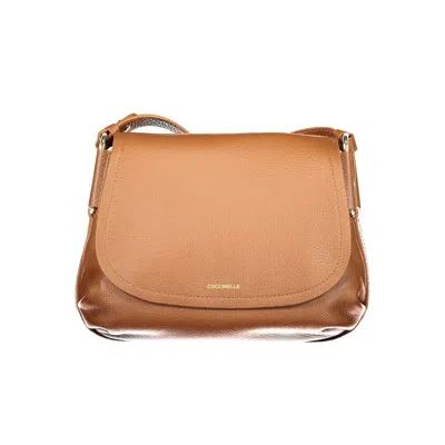 Coccinelle Brown Leather Handbag In Neutral