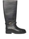 Coccinelle Leather C-saddle Boots In Black