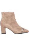 Coccinelle Nadja Suede Ankle Boots In Neutral
