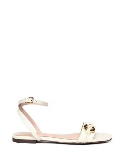Coccinelle Buckle-fastening Leather Sandals In White