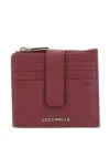 Coccinelle Button-fastening Leather Wallet In Red