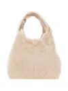 Coccinelle C-easy Faux-fur Top Handle Tote Bag In Neutral