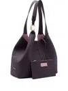 Coccinelle C-easy Leather Shoulder Bag In Purple
