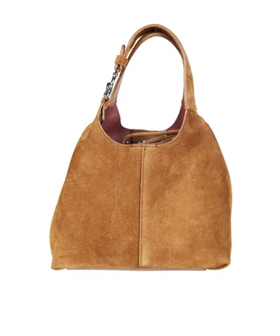 Coccinelle C-easy Logo Lettering Small Tote Bag In Brown