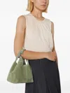 Coccinelle C-easy Suede Shoulder Bag In Green