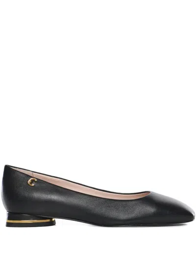Coccinelle C-everyday Square-toe Ballet Flats In Black