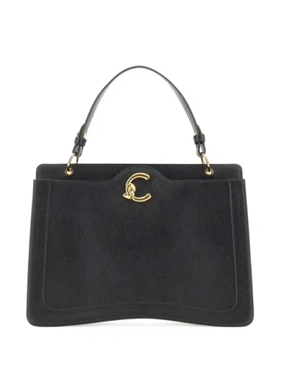 Coccinelle C-logo Top Tote Bag In Black