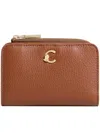 Coccinelle C-me Zipped Leather Wallet In Brown