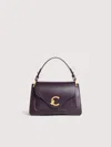 Coccinelle C-me Calf Small In Purple
