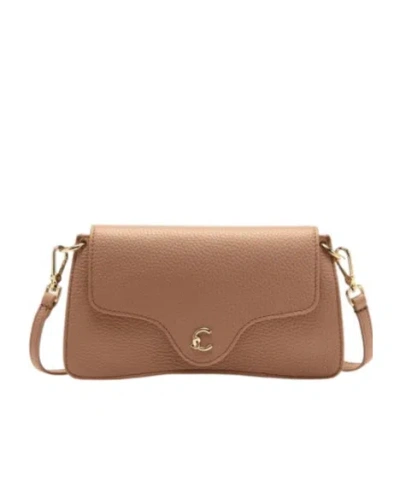 Coccinelle C-me Flip Shoulder Bag In Brown