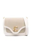 Coccinelle Shoulder Bag C-me Canvas In Neutrals