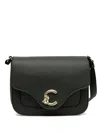 Coccinelle Small C-me Leather Crossbody Bag In Black