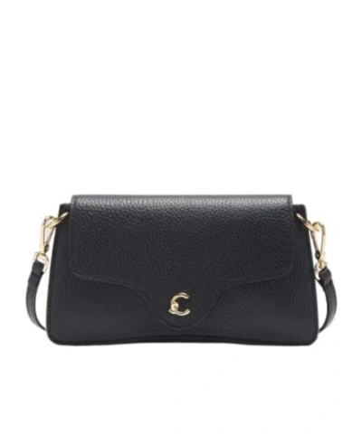 Coccinelle Flip Shoulder Bag In Black