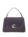 Coccinelle C-me Foldove Top Medium Tote Bag In Black