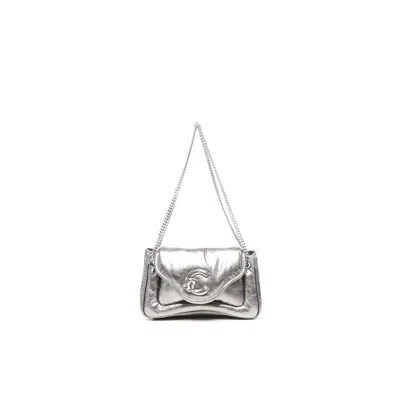 Coccinelle C-me Fluffy Bag In Silver