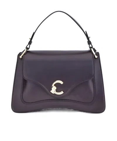 Coccinelle C-me Foldove Top Medium Tote Bag In Black
