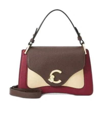 Coccinelle C-me Foldover Top Small Tote Bag In Multi
